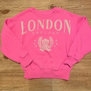 Goodie Two Sleeves Pink London Crewneck Sweatshirt
